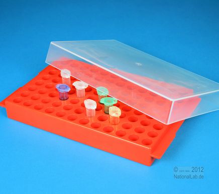 Plastic Tube Rack for 0.5–2.0 mL Tubes – Dual-Sided, 96-Place